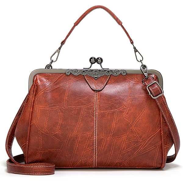 バッグ vintage leather hand bag Amazon.com: Women Vintage Small Retro Handbags Kiss Lock